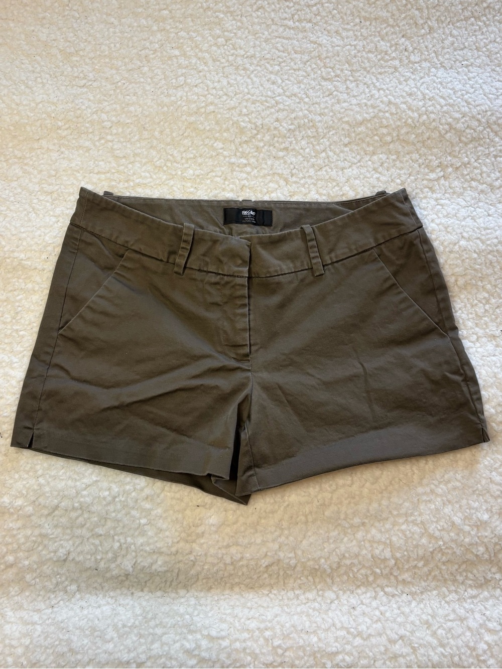 Mossimo Women Brown Utility Chino Low Rise Shorts